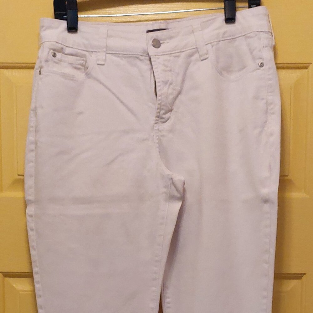 White Stretch Leggings by NDYJ Sz 10